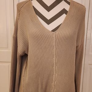 Metric Tan Cable  Sweater